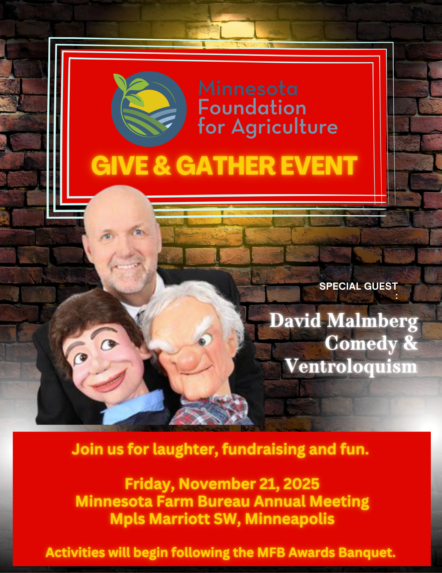 Give & Gather Event with David Malmberg