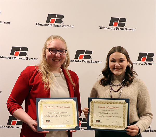 2023 Paul Stark Memorial Scholarship recipients Natalie Neumann and Katie Radman
